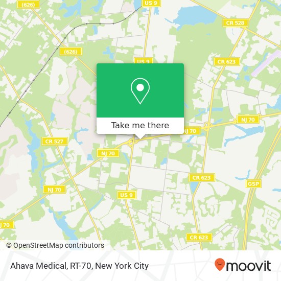 Mapa de Ahava Medical, RT-70