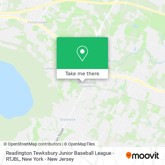 Mapa de Readington Tewksbury Junior Baseball League - RTJBL