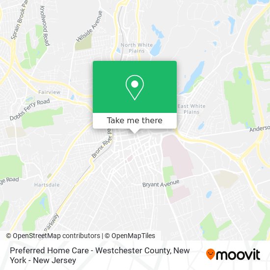 Mapa de Preferred Home Care - Westchester County