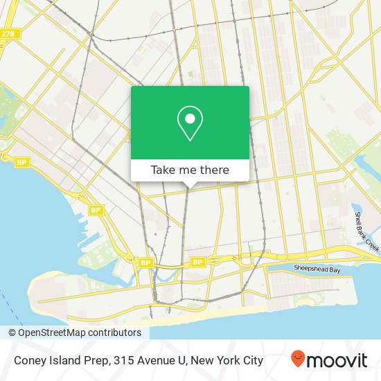 Coney Island Prep, 315 Avenue U map