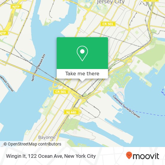 Mapa de Wingin It, 122 Ocean Ave