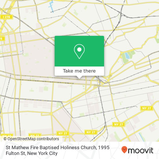 Mapa de St Mathew Fire Baptised Holiness Church, 1995 Fulton St