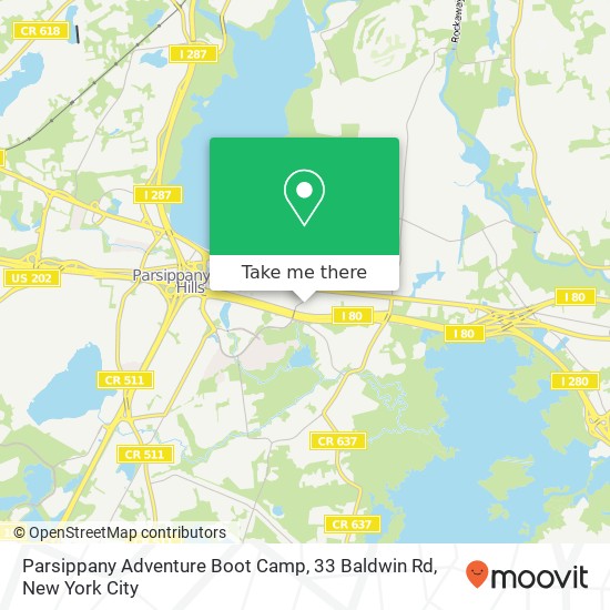 Mapa de Parsippany Adventure Boot Camp, 33 Baldwin Rd