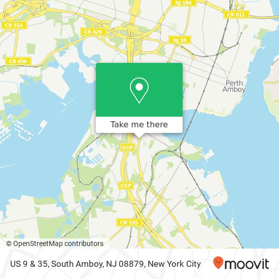 Mapa de US 9 & 35, South Amboy, NJ 08879