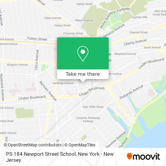 PS 184 Newport Street School map