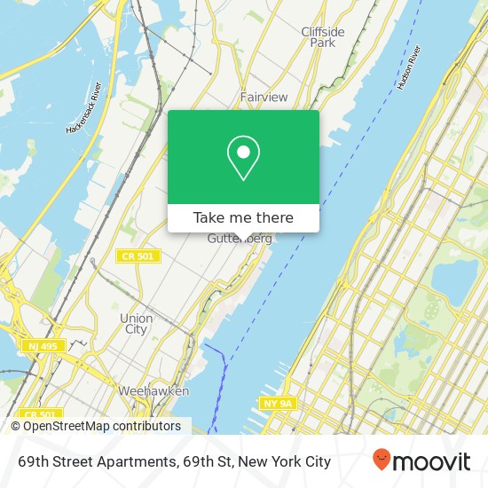 69th Street Apartments, 69th St map