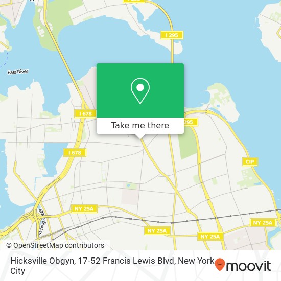 Mapa de Hicksville Obgyn, 17-52 Francis Lewis Blvd
