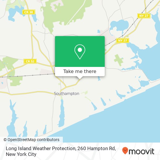 Long Island Weather Protection, 260 Hampton Rd map