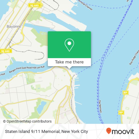 Staten Island 9/11 Memorial map