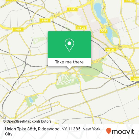 Mapa de Union Tpke 88th, Ridgewood, NY 11385