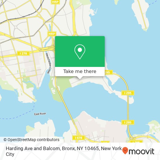 Harding Ave and Balcom, Bronx, NY 10465 map
