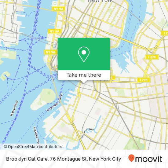 Brooklyn Cat Cafe, 76 Montague St map