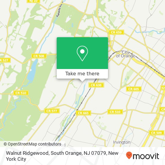 Mapa de Walnut Ridgewood, South Orange, NJ 07079