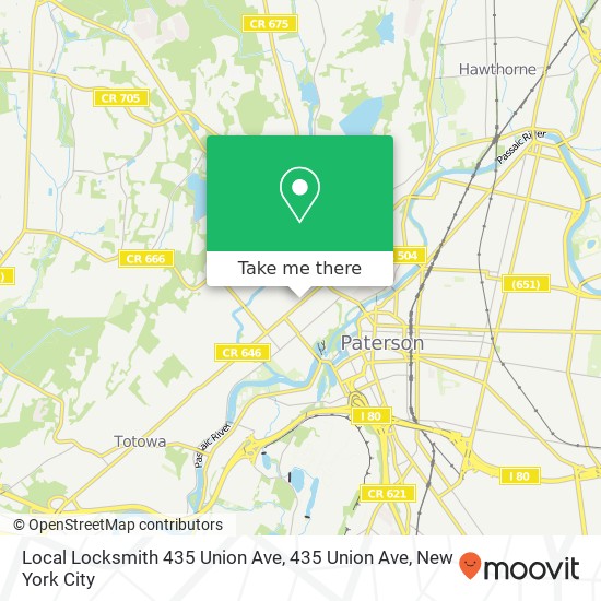 Local Locksmith 435 Union Ave, 435 Union Ave map