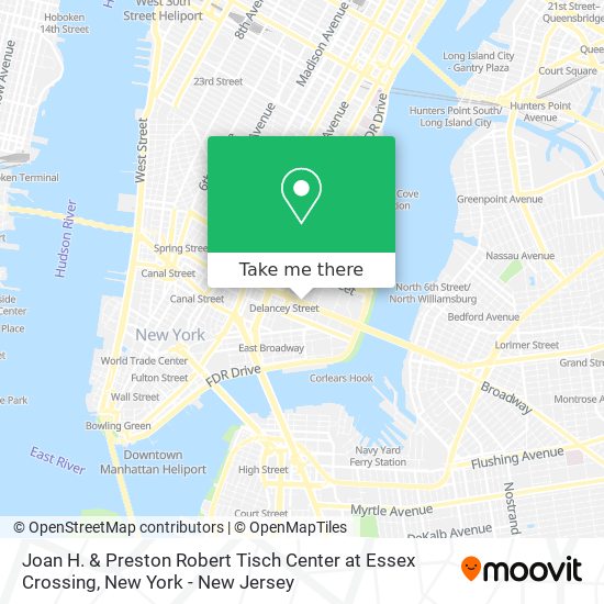 Joan H. & Preston Robert Tisch Center at Essex Crossing map