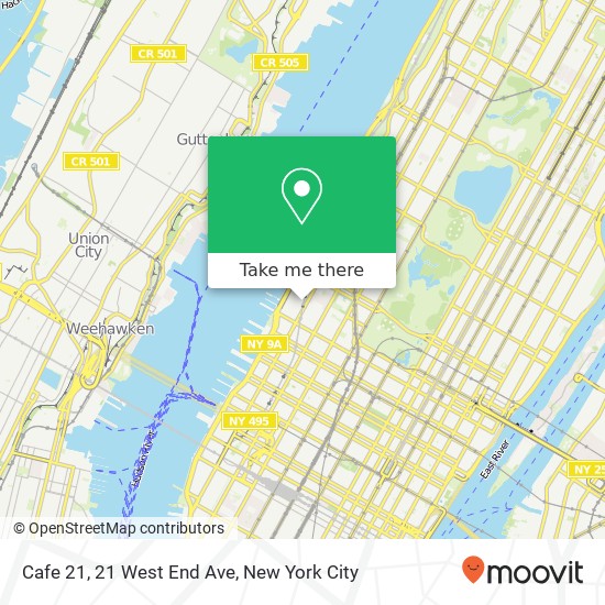 Cafe 21, 21 West End Ave map