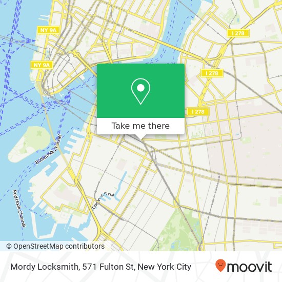 Mapa de Mordy Locksmith, 571 Fulton St