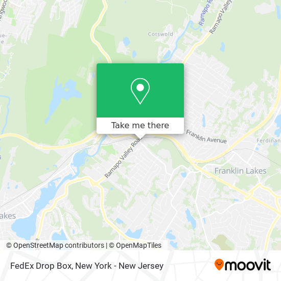 FedEx Drop Box map