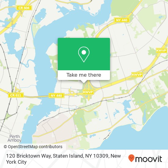 Mapa de 120 Bricktown Way, Staten Island, NY 10309