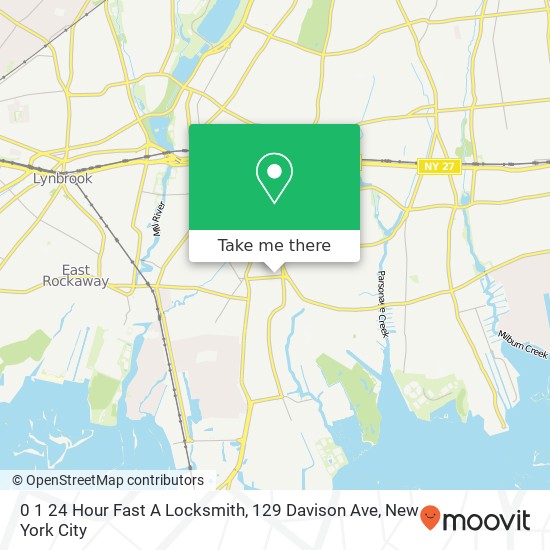 Mapa de 0 1 24 Hour Fast A Locksmith, 129 Davison Ave
