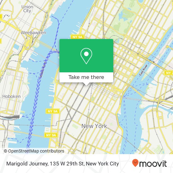 Marigold Journey, 135 W 29th St map