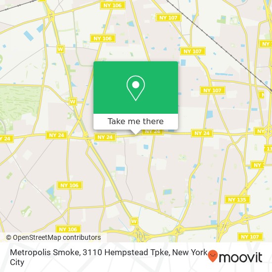 Metropolis Smoke, 3110 Hempstead Tpke map