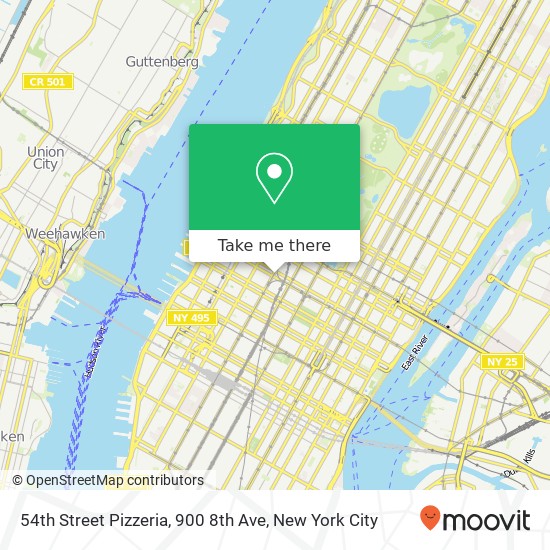 Mapa de 54th Street Pizzeria, 900 8th Ave