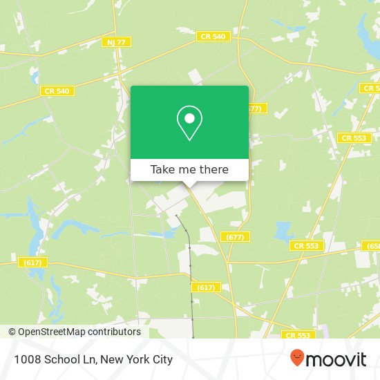 Mapa de 1008 School Ln, Bridgeton, NJ 08302