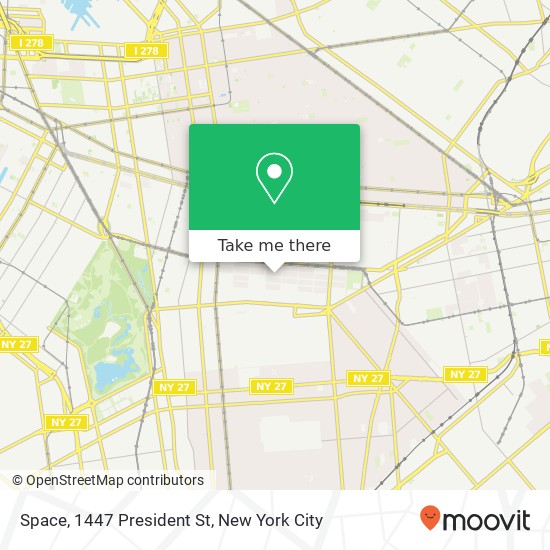 Space, 1447 President St map