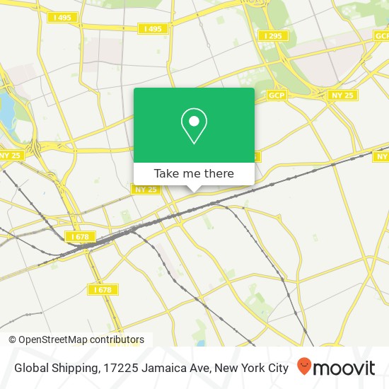 Mapa de Global Shipping, 17225 Jamaica Ave