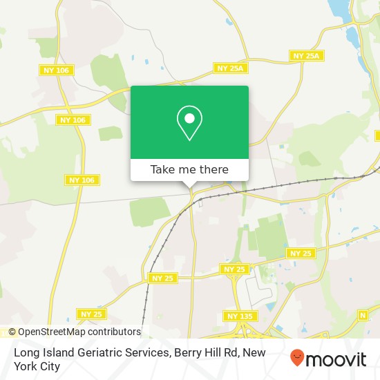 Mapa de Long Island Geriatric Services, Berry Hill Rd