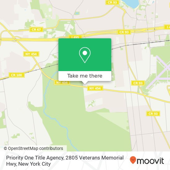 Mapa de Priority One Title Agency, 2805 Veterans Memorial Hwy