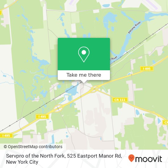 Mapa de Servpro of the North Fork, 525 Eastport Manor Rd
