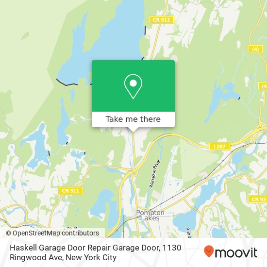 Haskell Garage Door Repair Garage Door, 1130 Ringwood Ave map