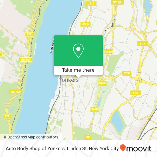 Mapa de Auto Body Shop of Yonkers, Linden St