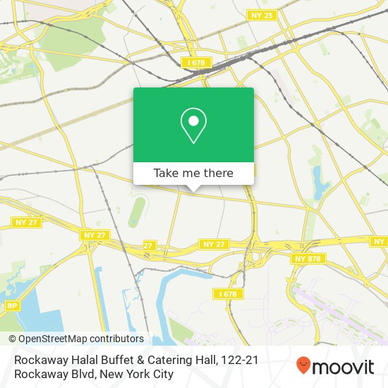 Mapa de Rockaway Halal Buffet & Catering Hall, 122-21 Rockaway Blvd