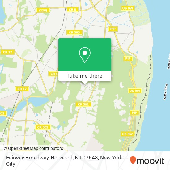 Mapa de Fairway Broadway, Norwood, NJ 07648
