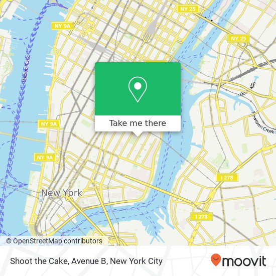 Shoot the Cake, Avenue B map