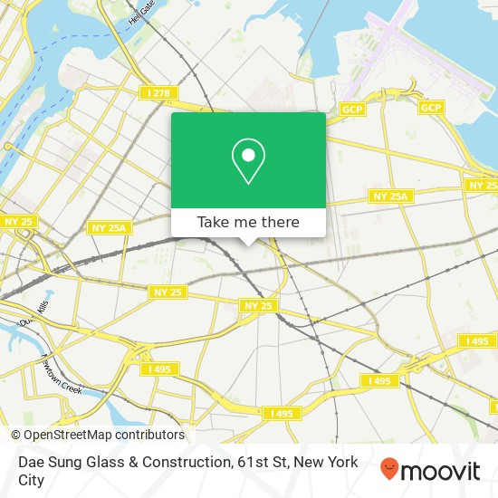 Mapa de Dae Sung Glass & Construction, 61st St