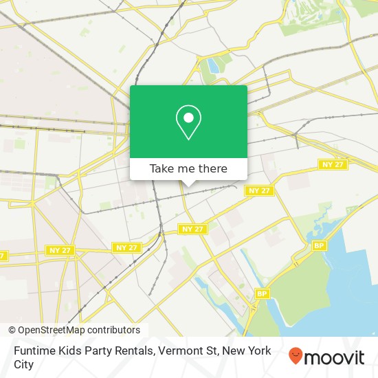 Funtime Kids Party Rentals, Vermont St map