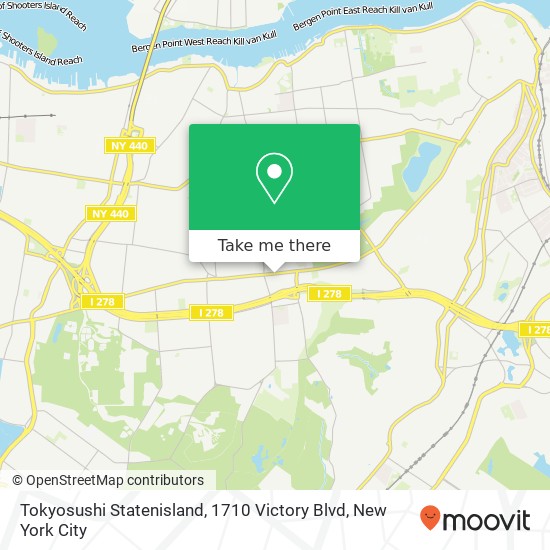 Tokyosushi Statenisland, 1710 Victory Blvd map