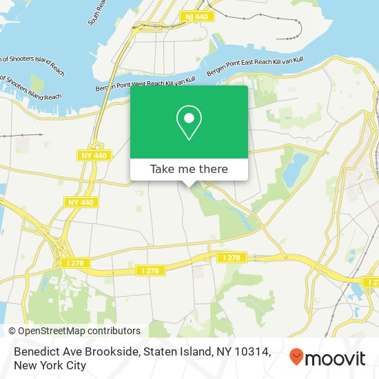 Benedict Ave Brookside, Staten Island, NY 10314 map
