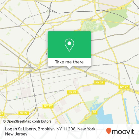 Mapa de Logan St Liberty, Brooklyn, NY 11208