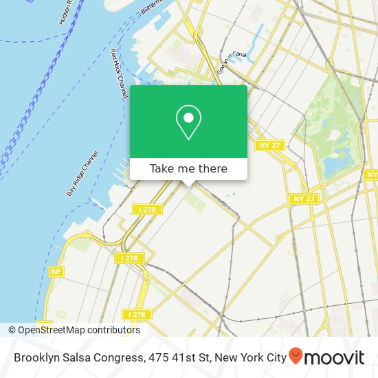Mapa de Brooklyn Salsa Congress, 475 41st St
