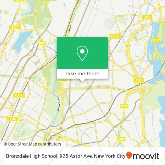 Mapa de Bronxdale High School, 925 Astor Ave