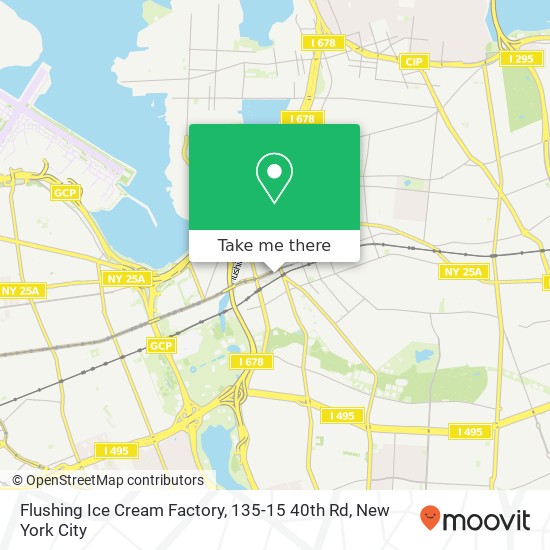 Mapa de Flushing Ice Cream Factory, 135-15 40th Rd