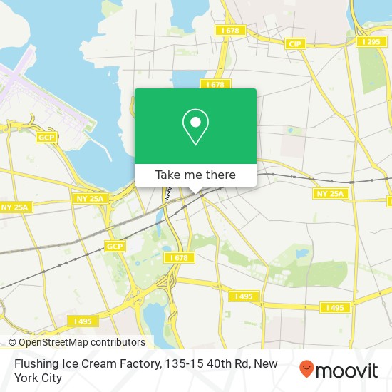 Flushing Ice Cream Factory, 135-15 40th Rd map