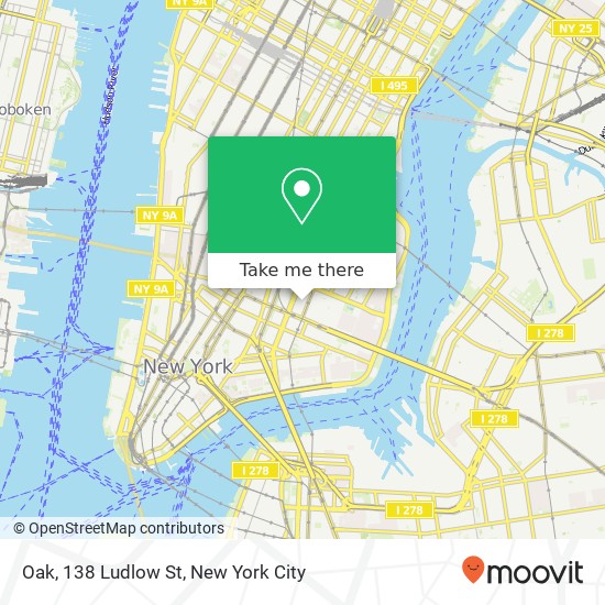 Oak, 138 Ludlow St map