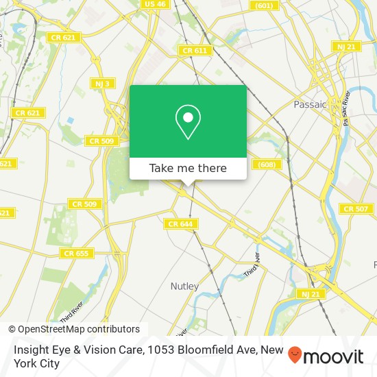 Insight Eye & Vision Care, 1053 Bloomfield Ave map