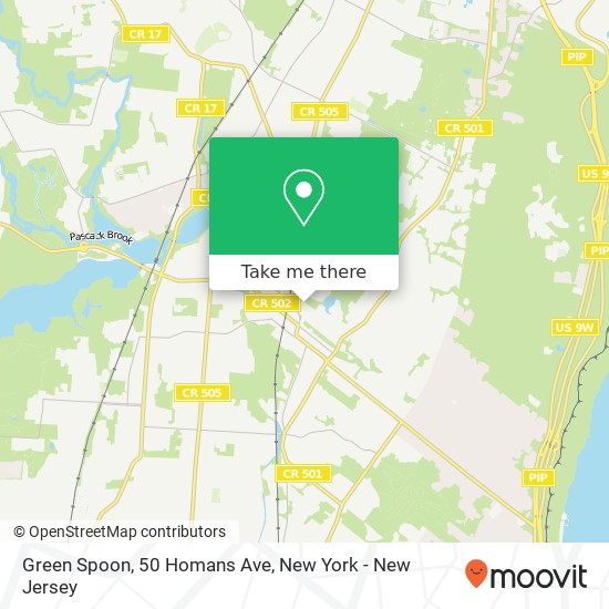 Mapa de Green Spoon, 50 Homans Ave